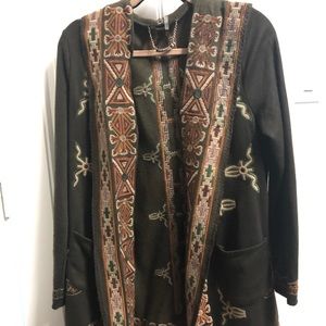 Paparazzi long embroidered cardigan